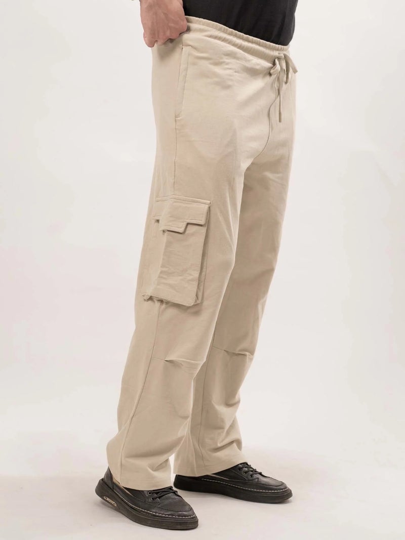 Maniac Mens Solid Biscuit Cotton Fabric Cargo - Image 2